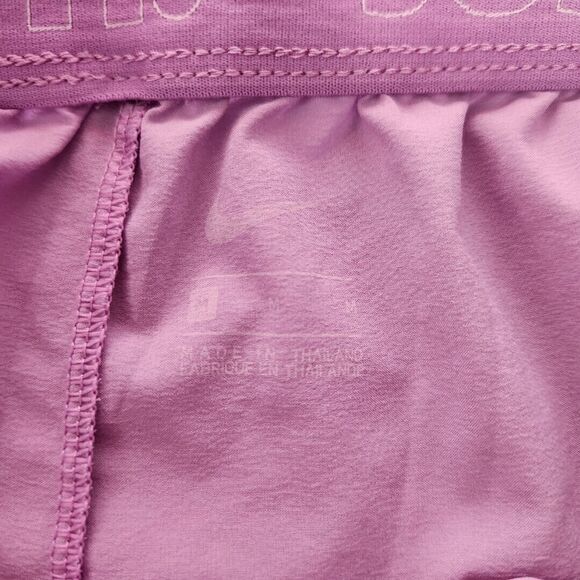 Nike Womens Sz M Short Running Shorts Lightweight Unlined Purple Logo Athleisure - Picture 9 of 11